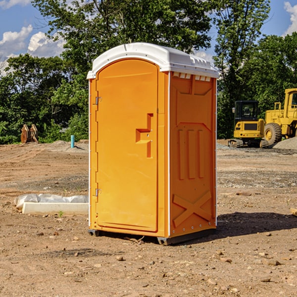 how often are the portable restrooms cleaned and serviced during a rental period in Racine County WI